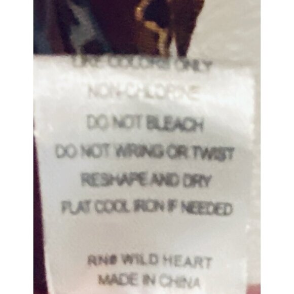 Woven Heart Kimono Top Womens One Size Red Floral Gold Metallic Fringe Boho - Picture 8 of 9